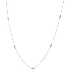 Peter Suchy .55 Carat Diamond White Gold by the Yard Necklace