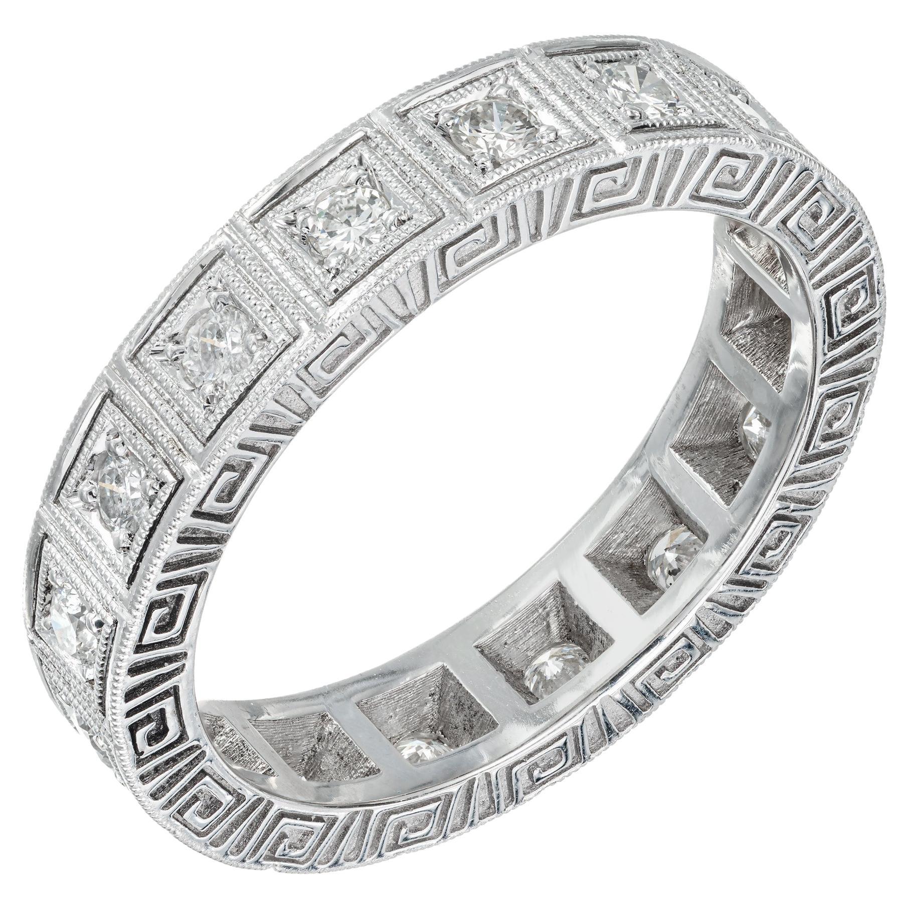 Peter Suchy .55 Carat Diamond White Gold Eternity Wedding Band Ring