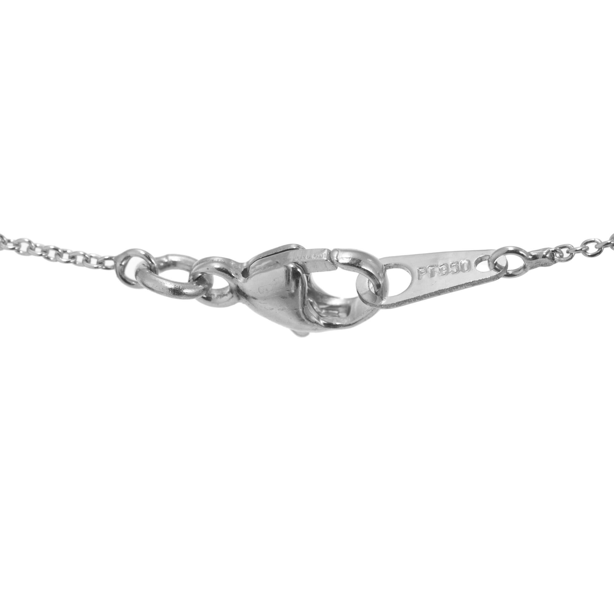 Women's Peter Suchy .58 Carat Oval Diamond Halo Platinum Slide Pendant Necklace For Sale