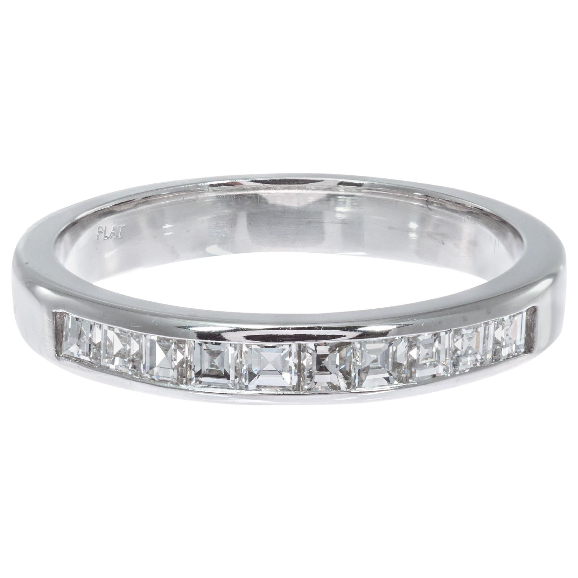 Hochzeitsring aus Platin mit 0,60 Karat Diamanten von Peter Suchy