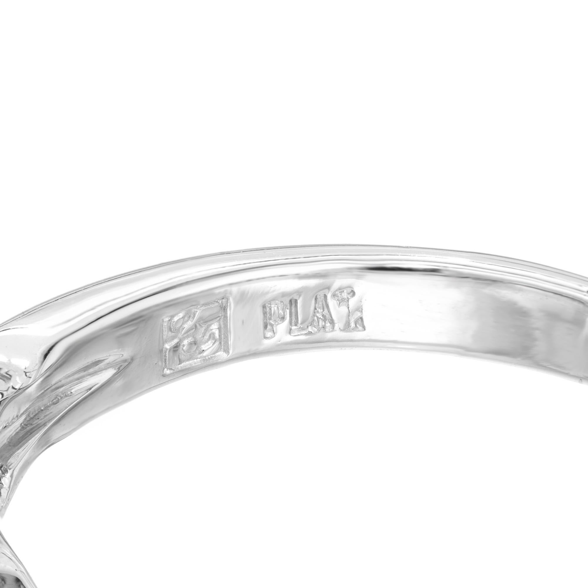 Peter Suchy .60 Carat Sapphire Diamond Platinum Wedding Band Ring  For Sale 2