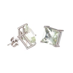 Peter Suchy Clous d'oreilles en or et béryl vert de mer de 6,13 carats