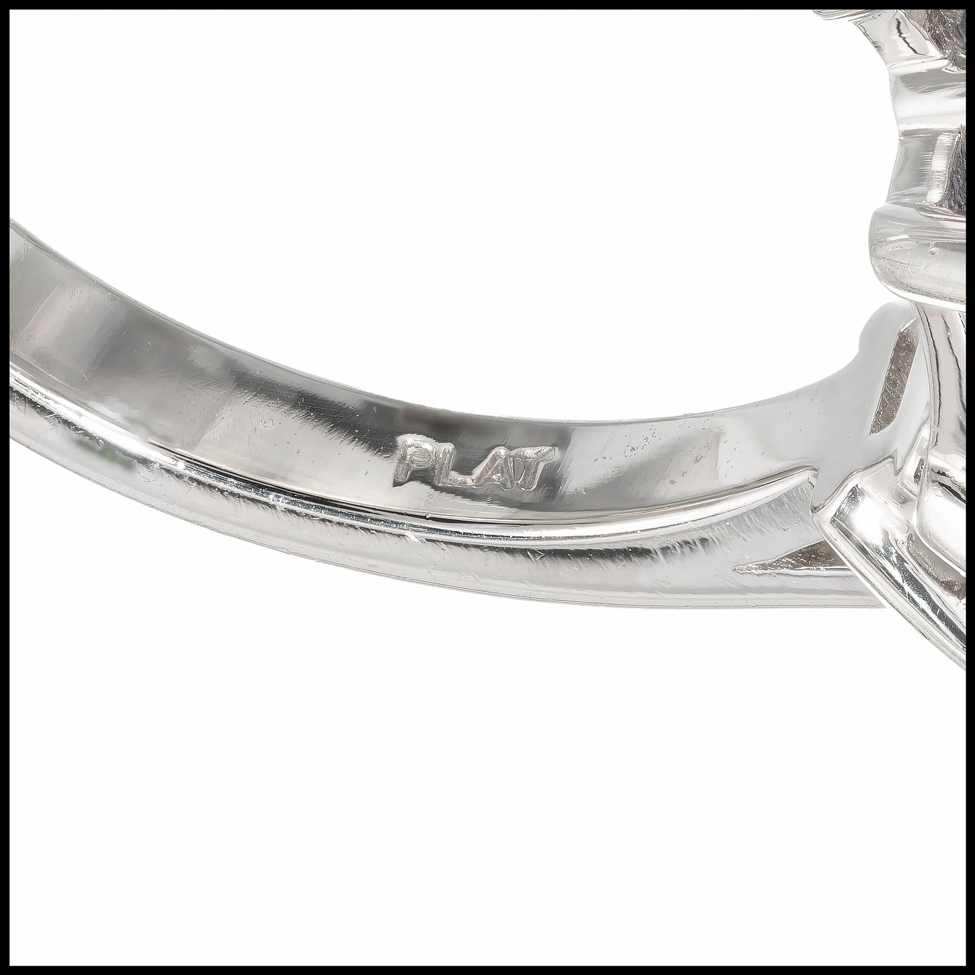 Peter Suchy 6.24 Natürlicher Smaragdschliff Saphir Diamant Platin Verlobungsring 3