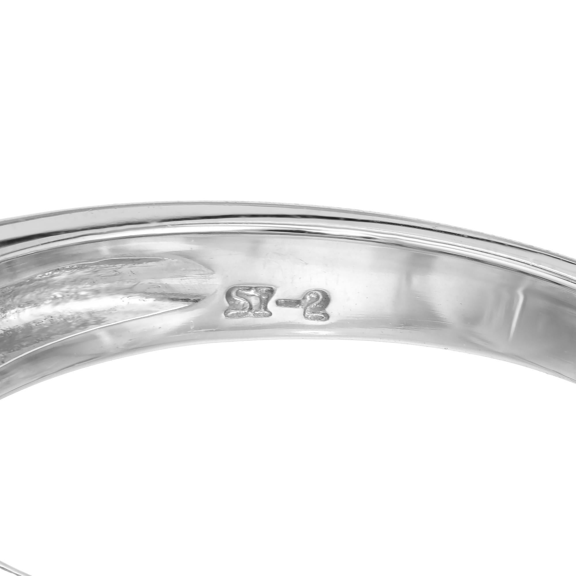 Peter Suchy .64 Carat Diamond Sapphire Platinum Wedding Band Ring For Sale 2