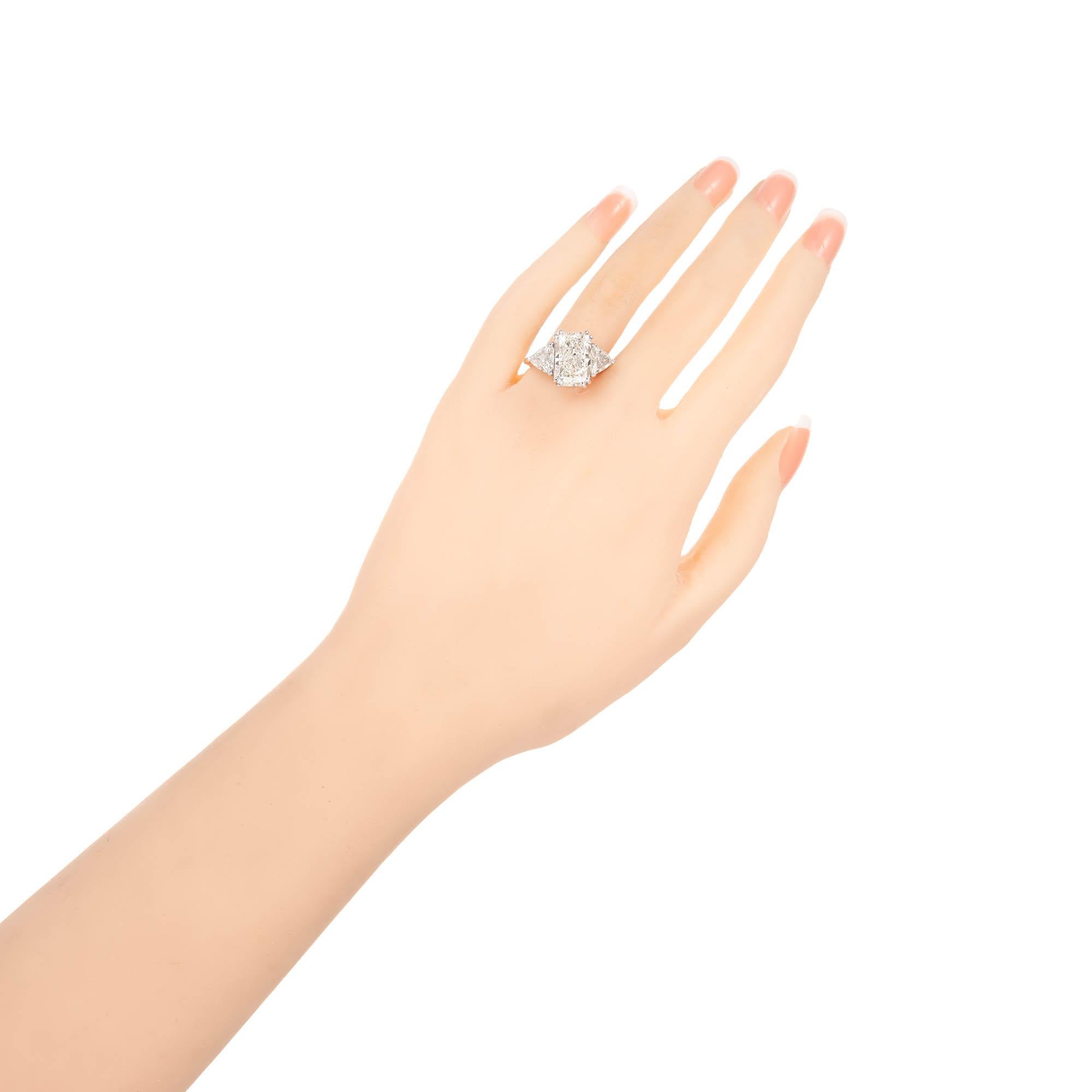 Peter Suchy 6.48 Carat Diamond Platinum Three-Stone Engagement Ring 1