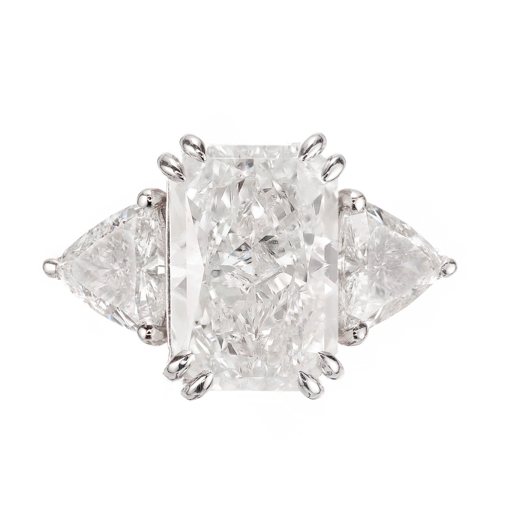 Peter Suchy 6.48 Carat Diamond Platinum Three-Stone Engagement Ring 2