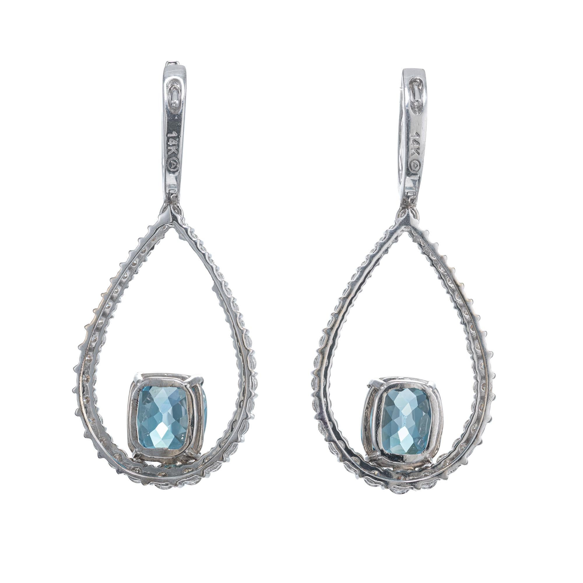 blue zircon earrings gold