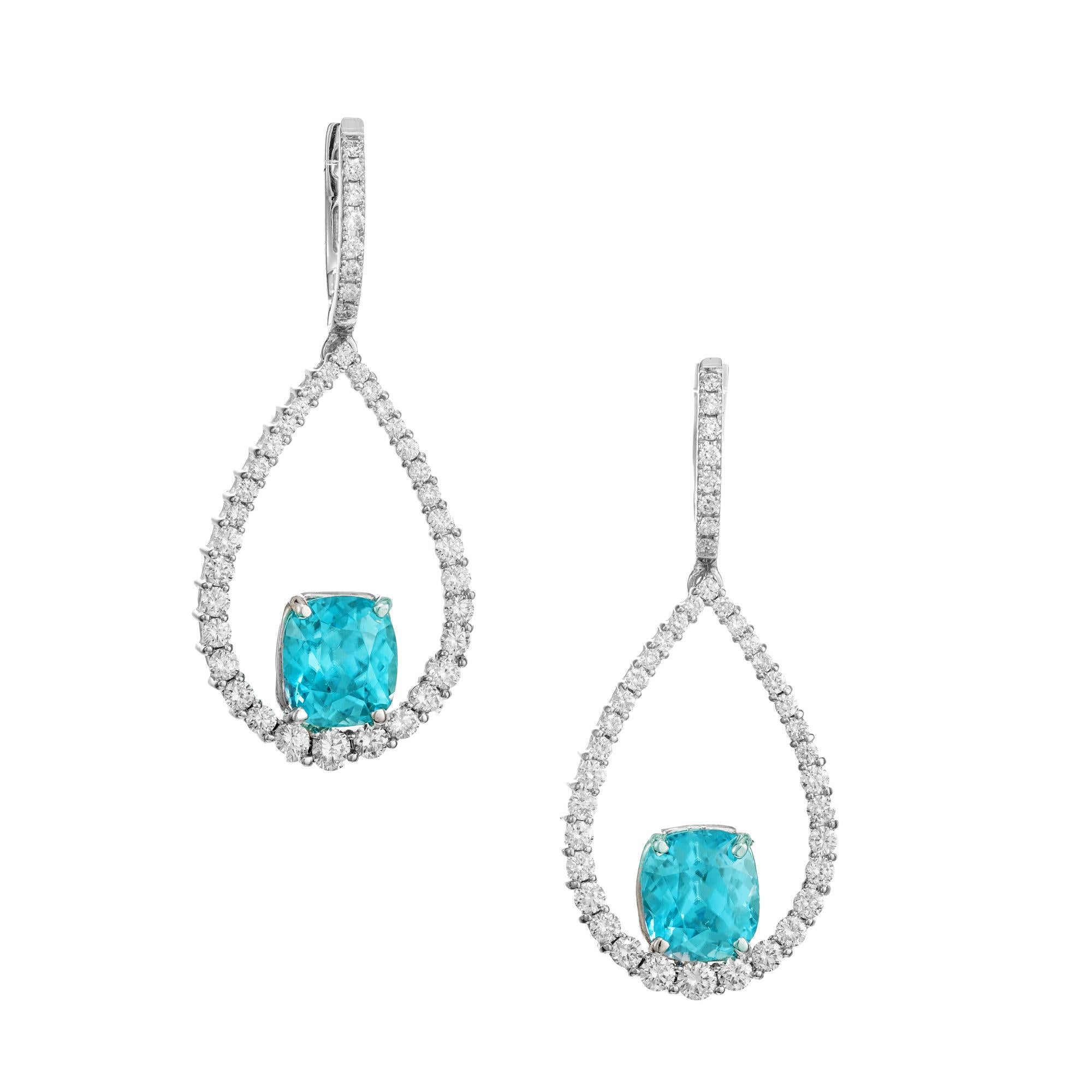 blue zircon earrings