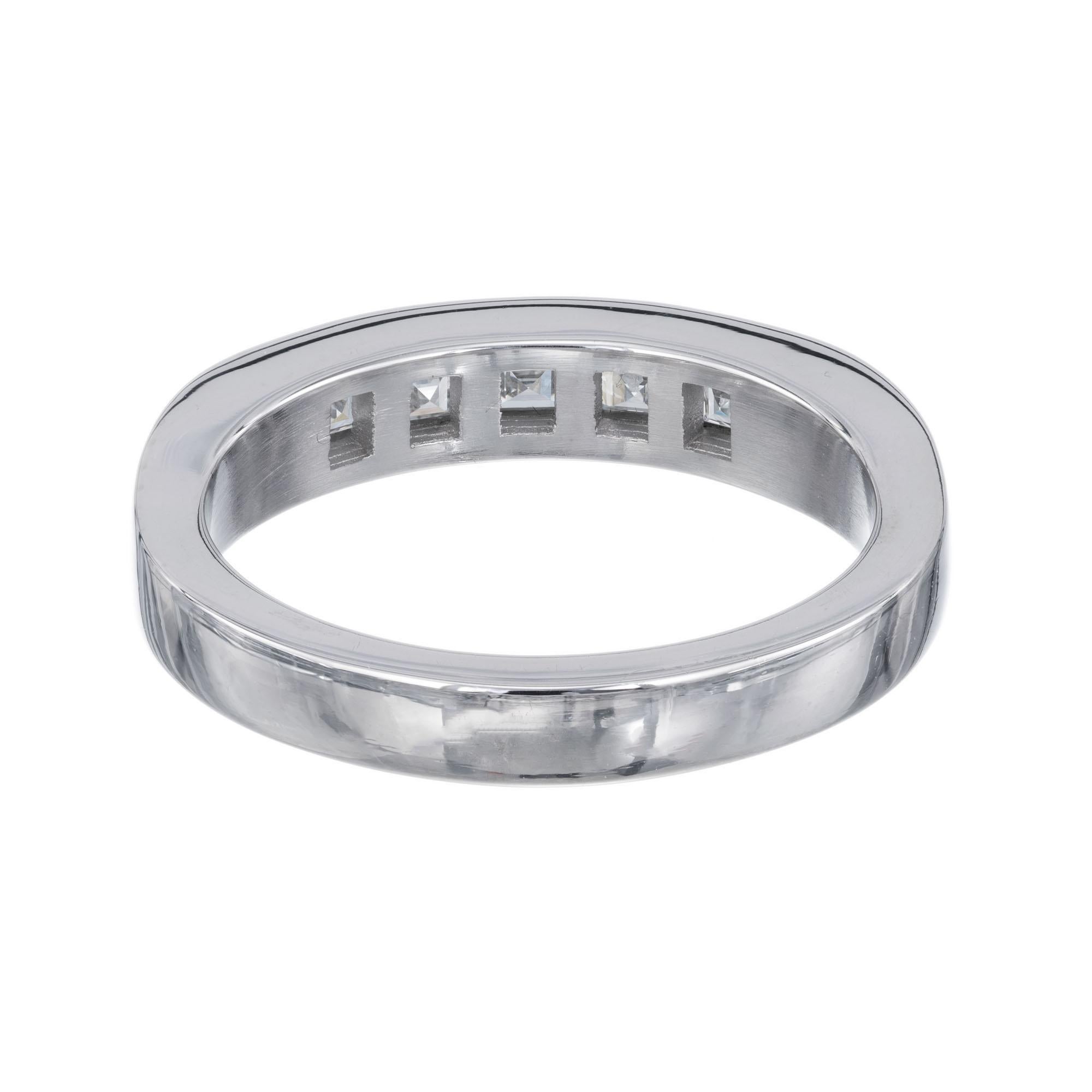 Women's Peter Suchy .70 Carat Diamond Platinum Wedding Band Ring For Sale