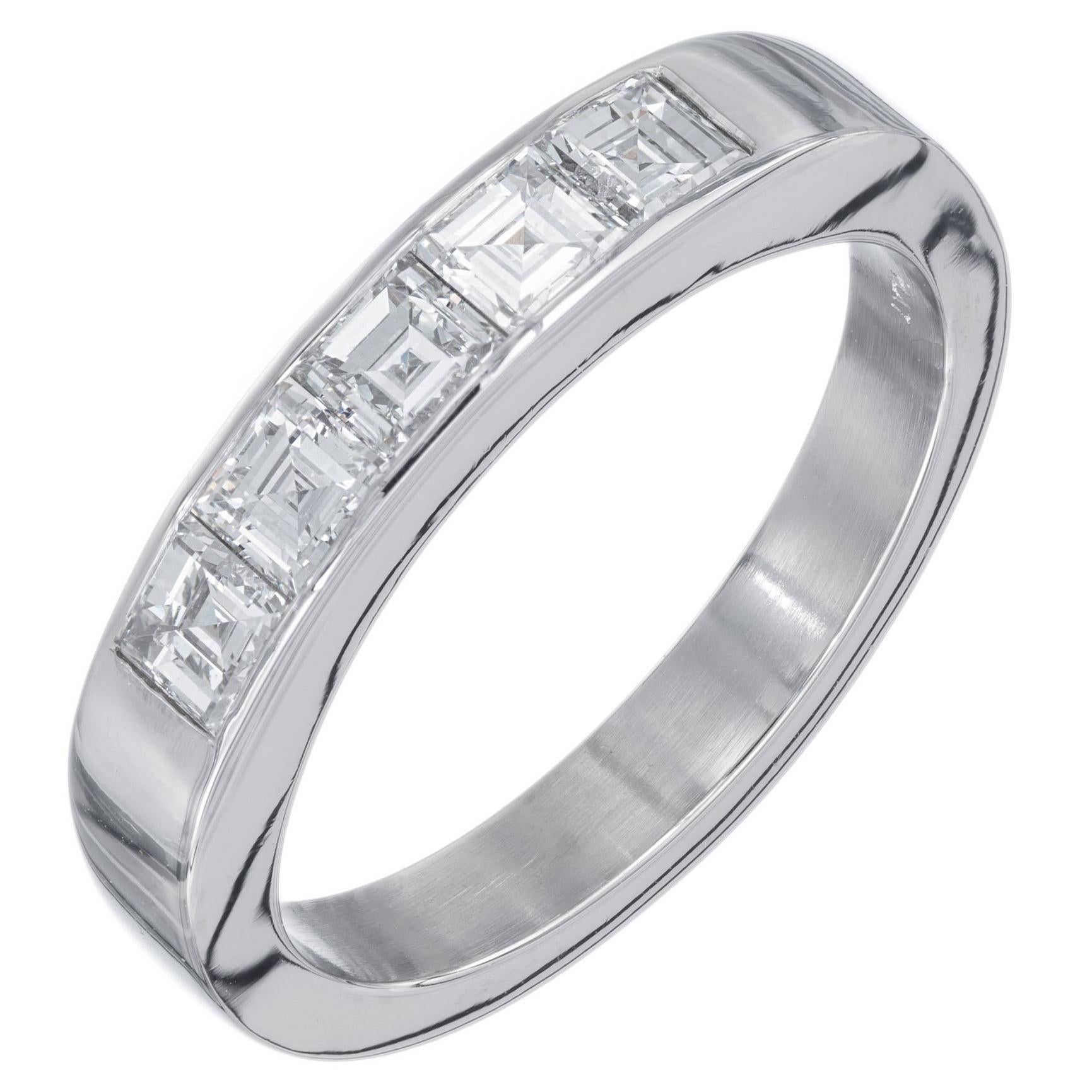 Peter Suchy .70 Carat Diamond Platinum Wedding Band Ring