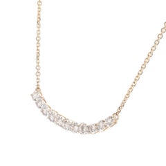 Peter Suchy .72 Carats 14k Gold Crescent Pendant Necklace