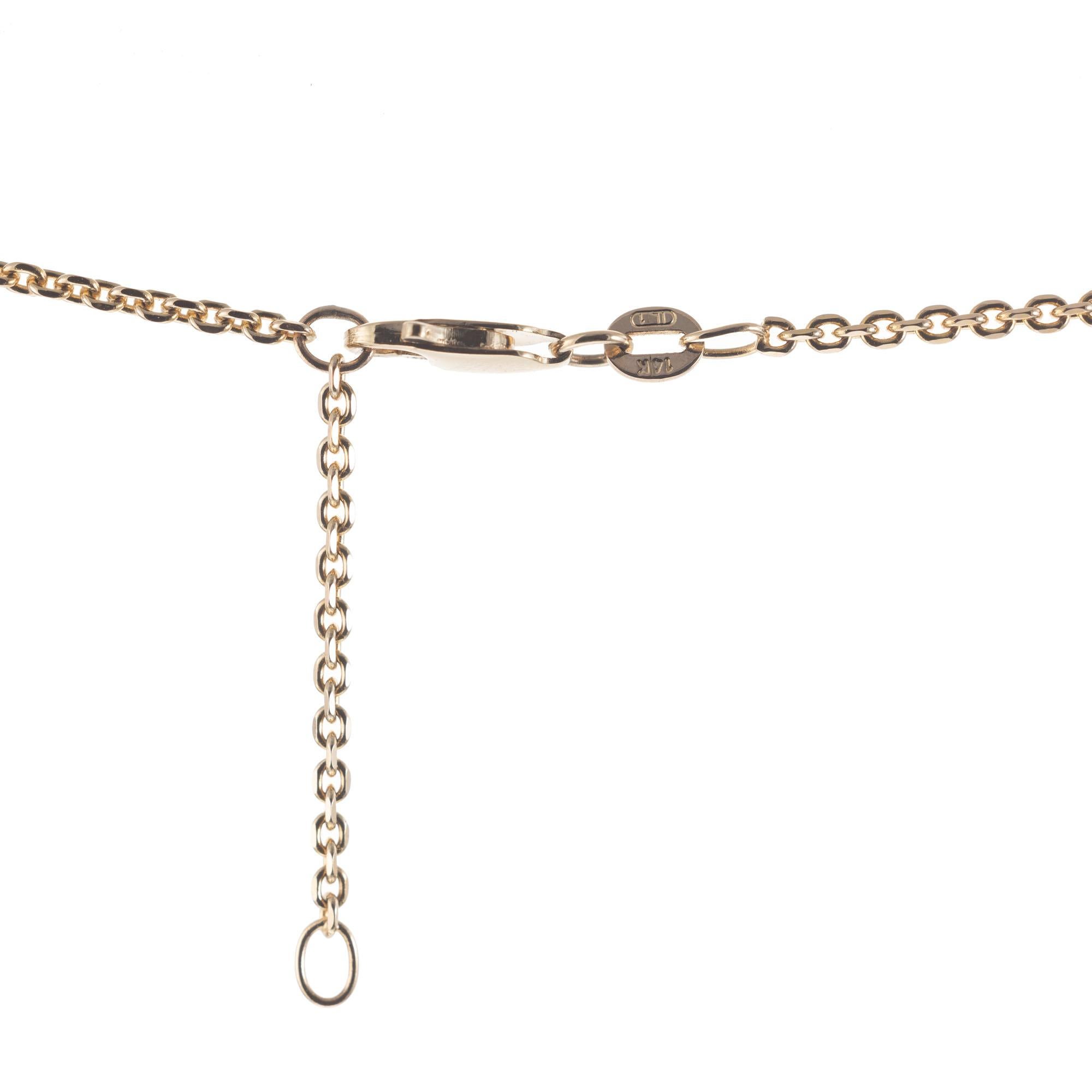 Collana con ciondolo a mezzaluna in oro 14k di Peter Suchy da 0,72 carati In condizioni Nuovo in vendita a Stamford, CT