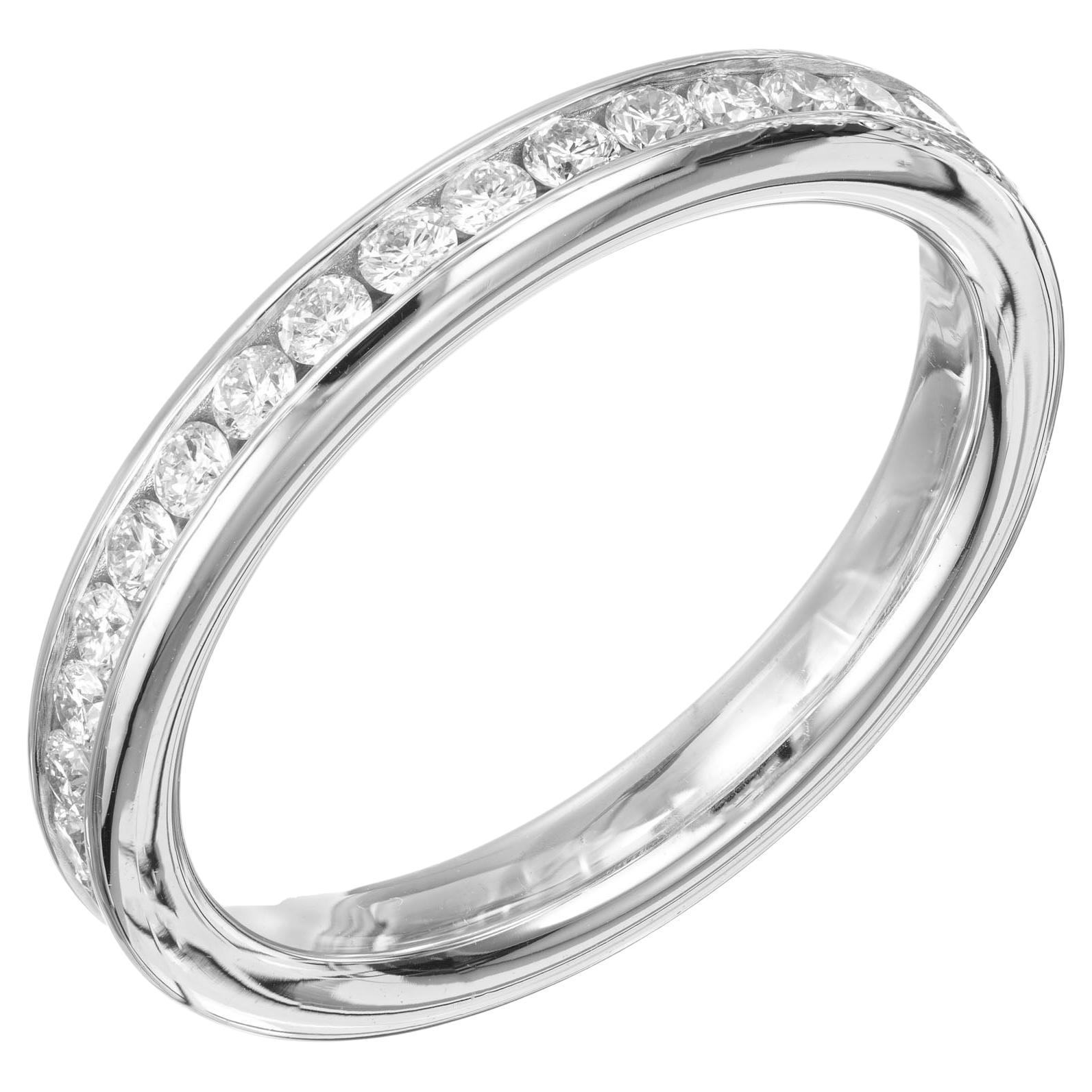 Peter Suchy .74 Carat Diamond Platinum Eternity Band Ring For Sale