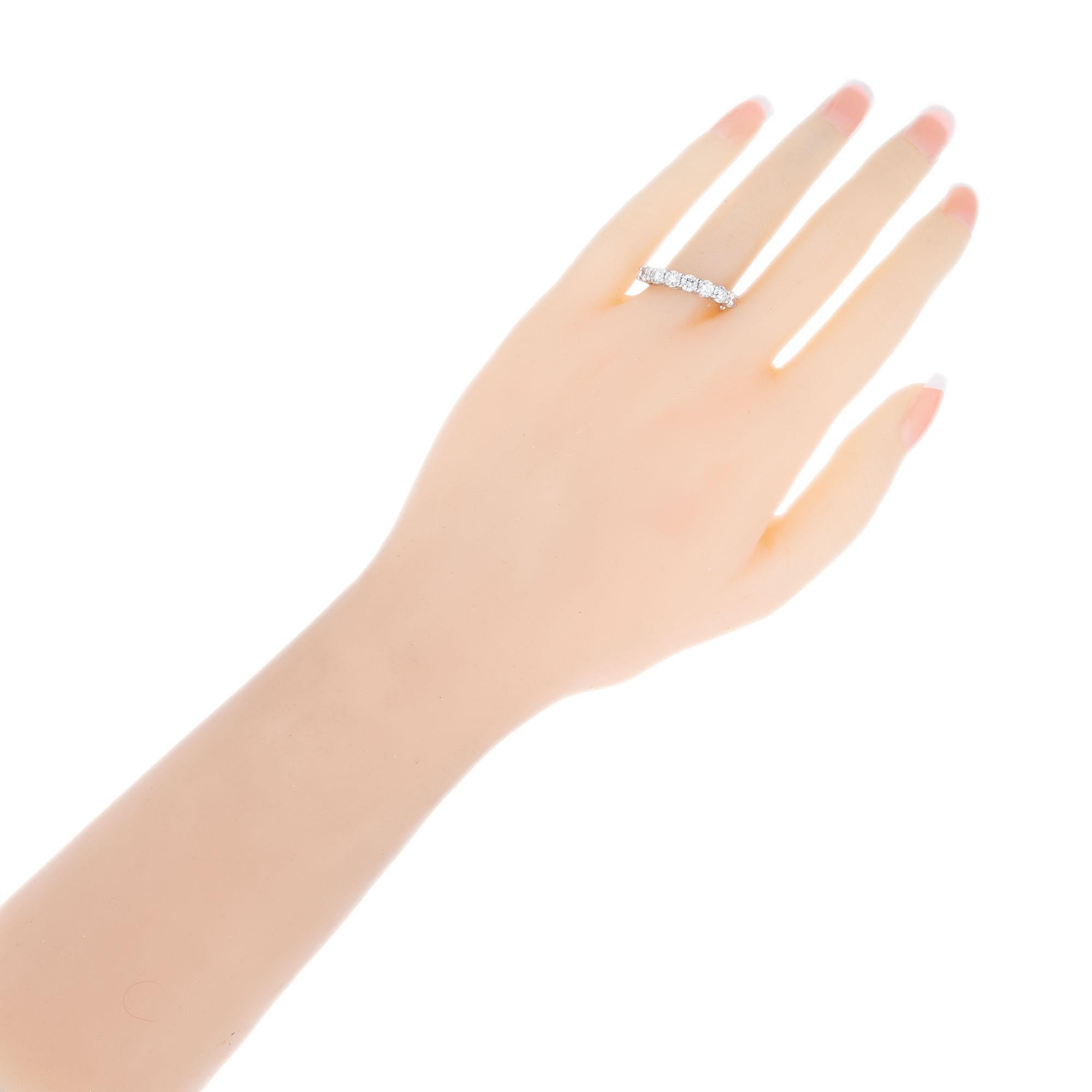 Women's Peter Suchy 1.20 Carat Diamond Platinum Wedding Band Ring For Sale