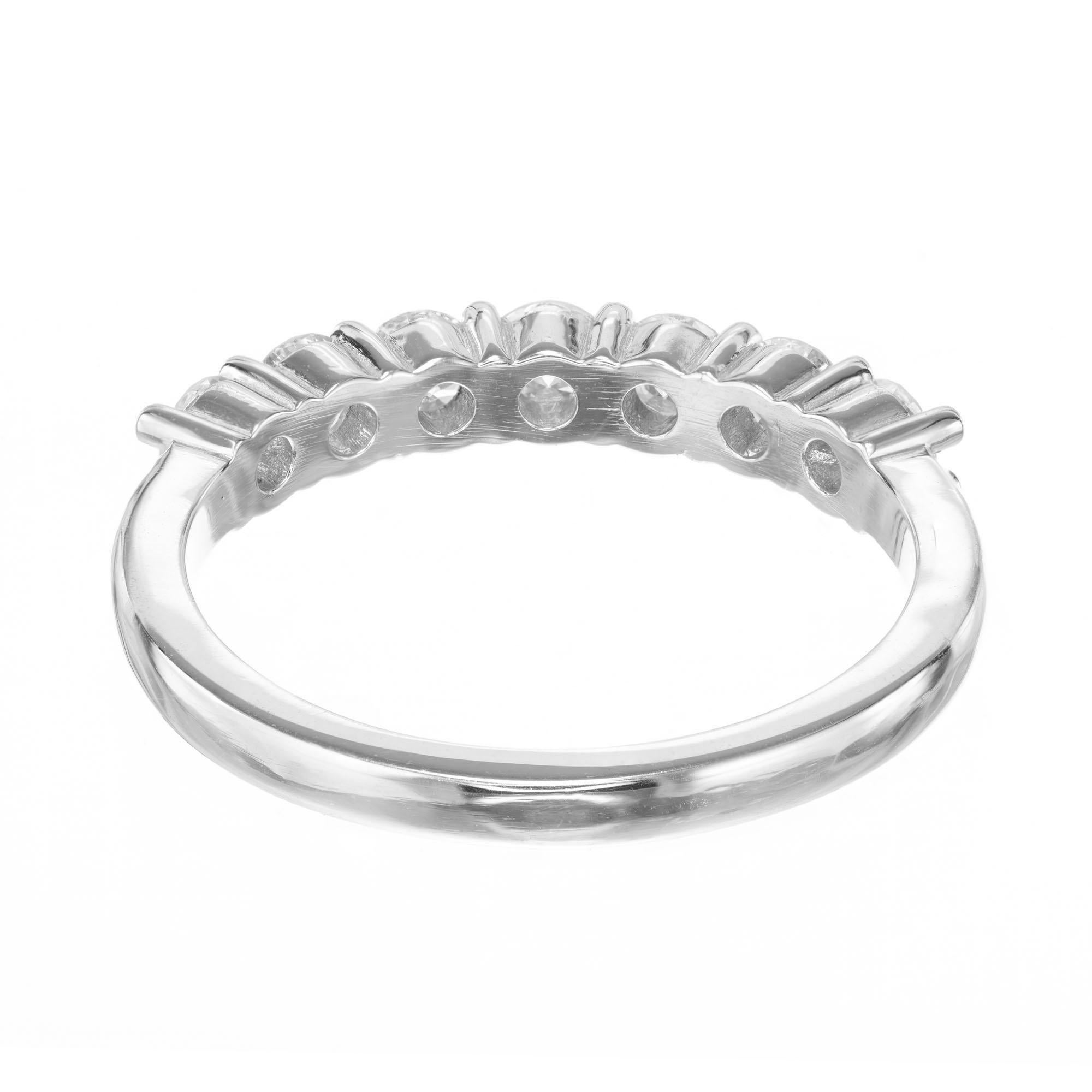 Women's Peter Suchy .74 Carat Diamond Platinum Wedding Band Ring For Sale