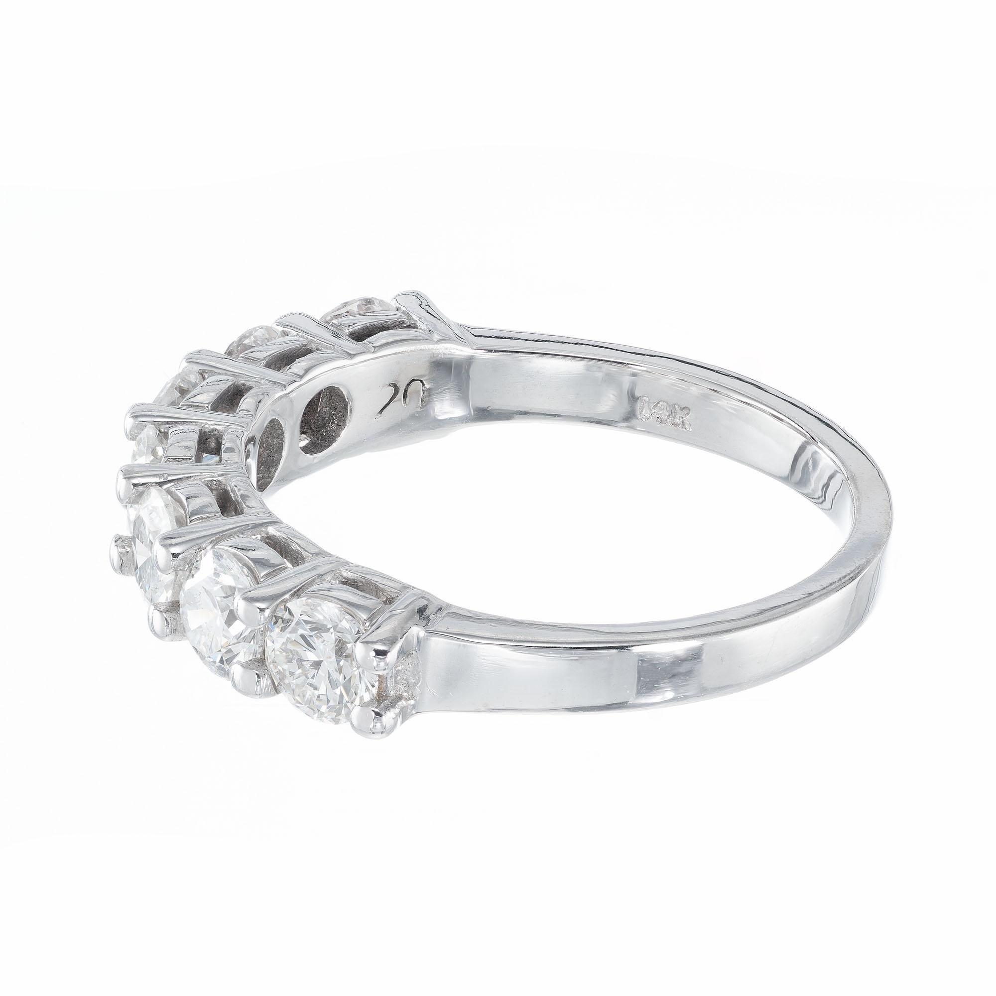 Anneau de mariage Peter Suchy en platine avec diamants de 1,20 carat en vente 1