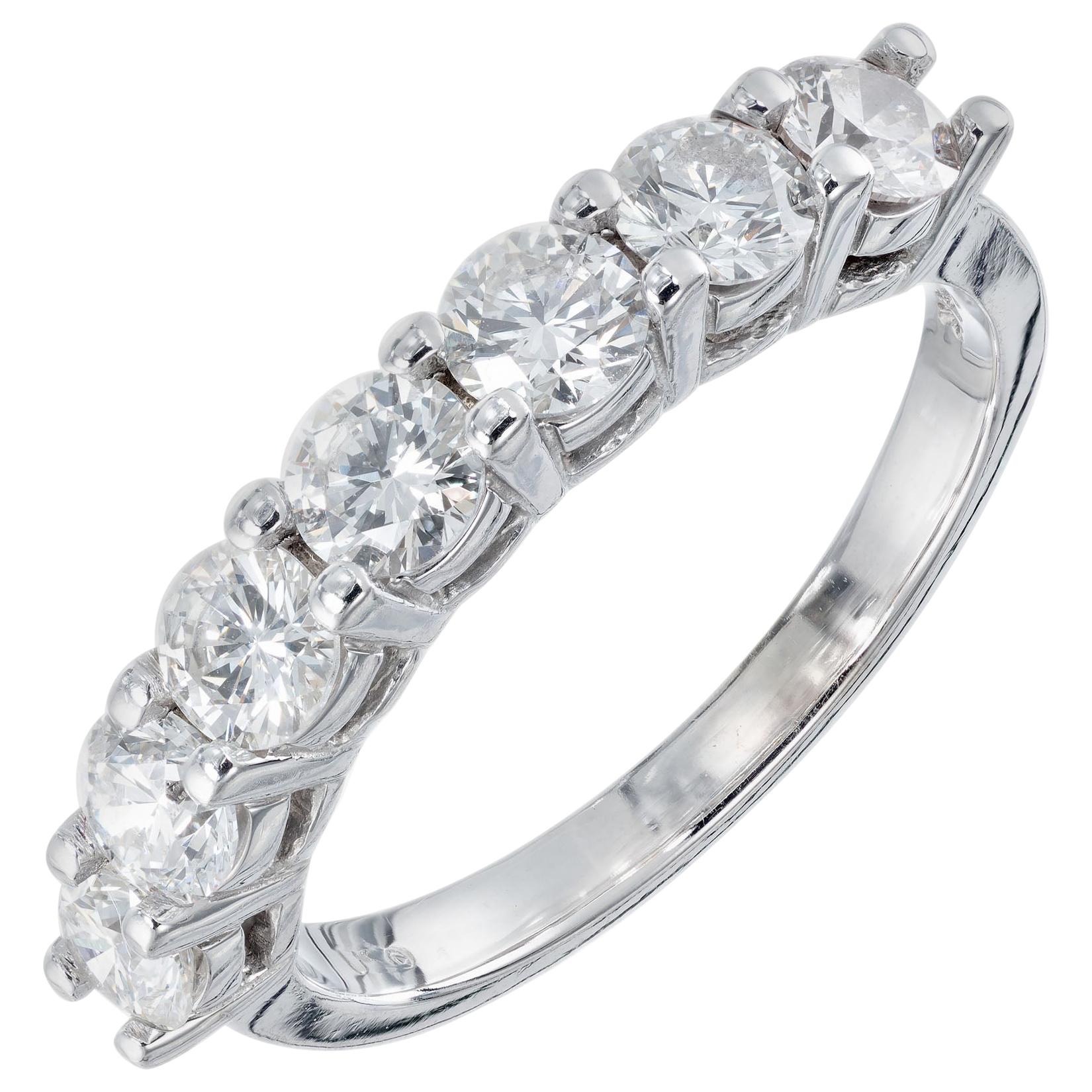 Peter Suchy 1.20 Carat Diamond Platinum Wedding Band Ring For Sale