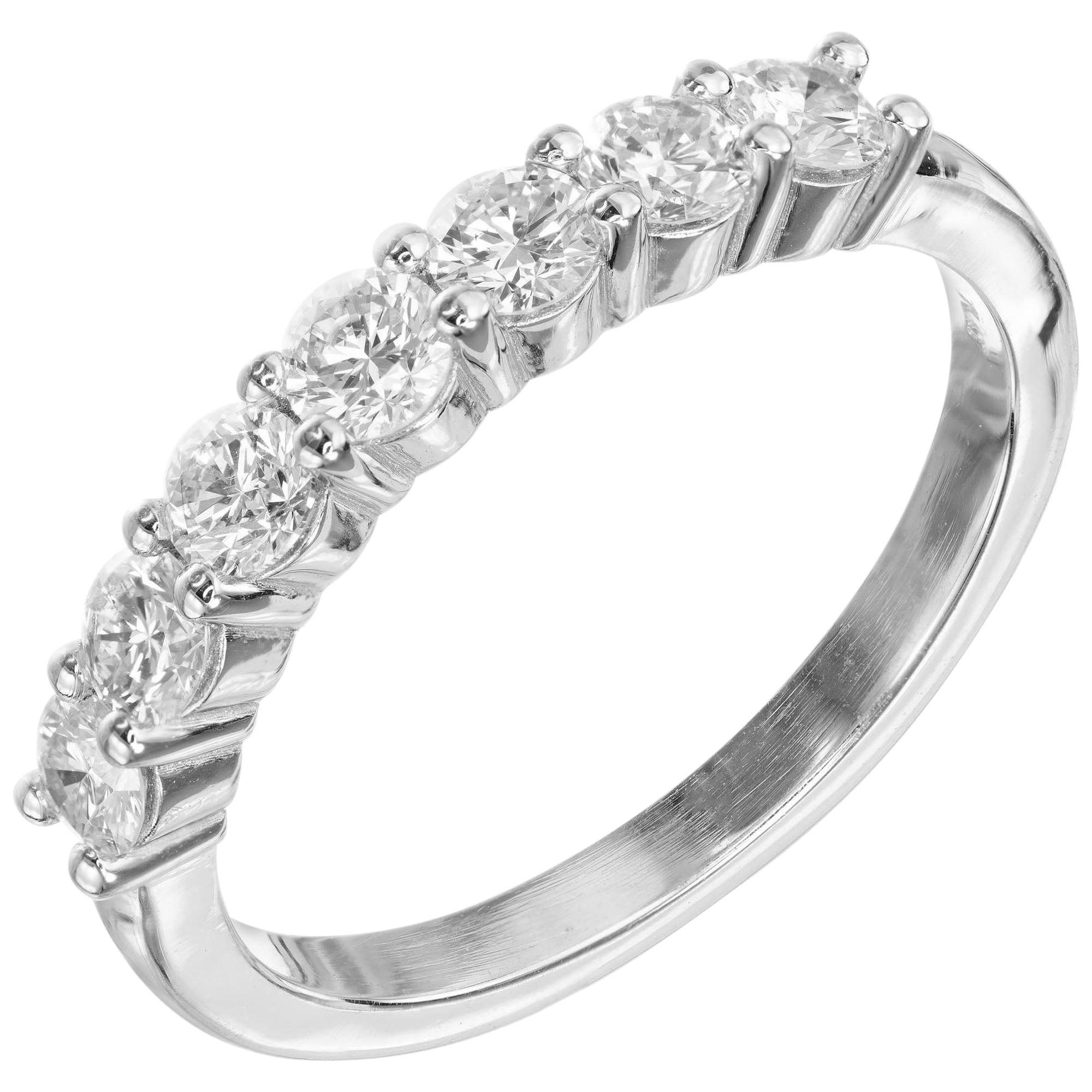 Hochzeitsring aus Platin mit 0,74 Karat Diamant von Peter Suchy im Angebot
