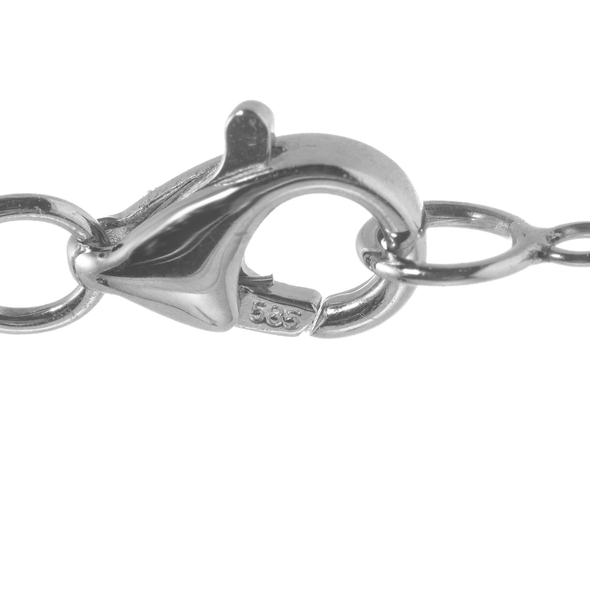 Women's Peter Suchy 7.42 Carat Tourmaline Diamond White Gold Pendant Necklace For Sale