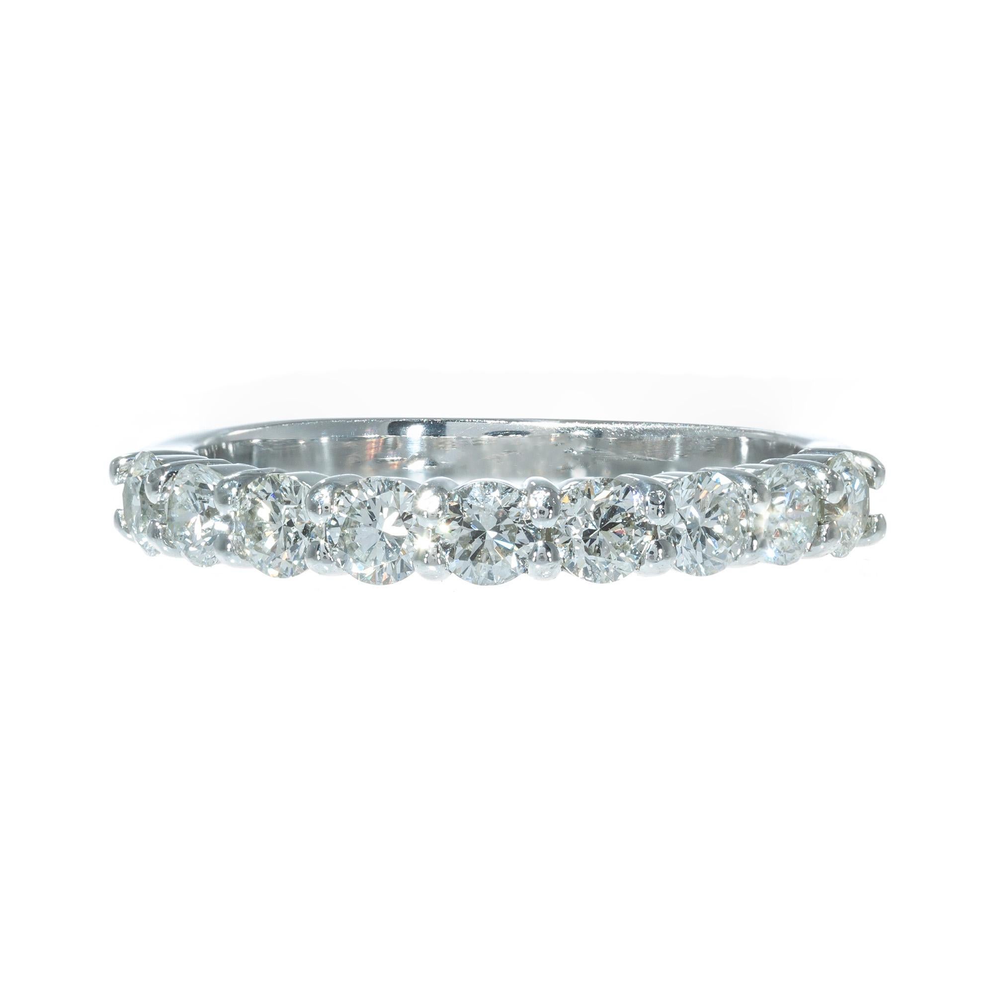 Women's Peter Suchy .75 Carat Diamond Platinum Wedding Band Ring For Sale