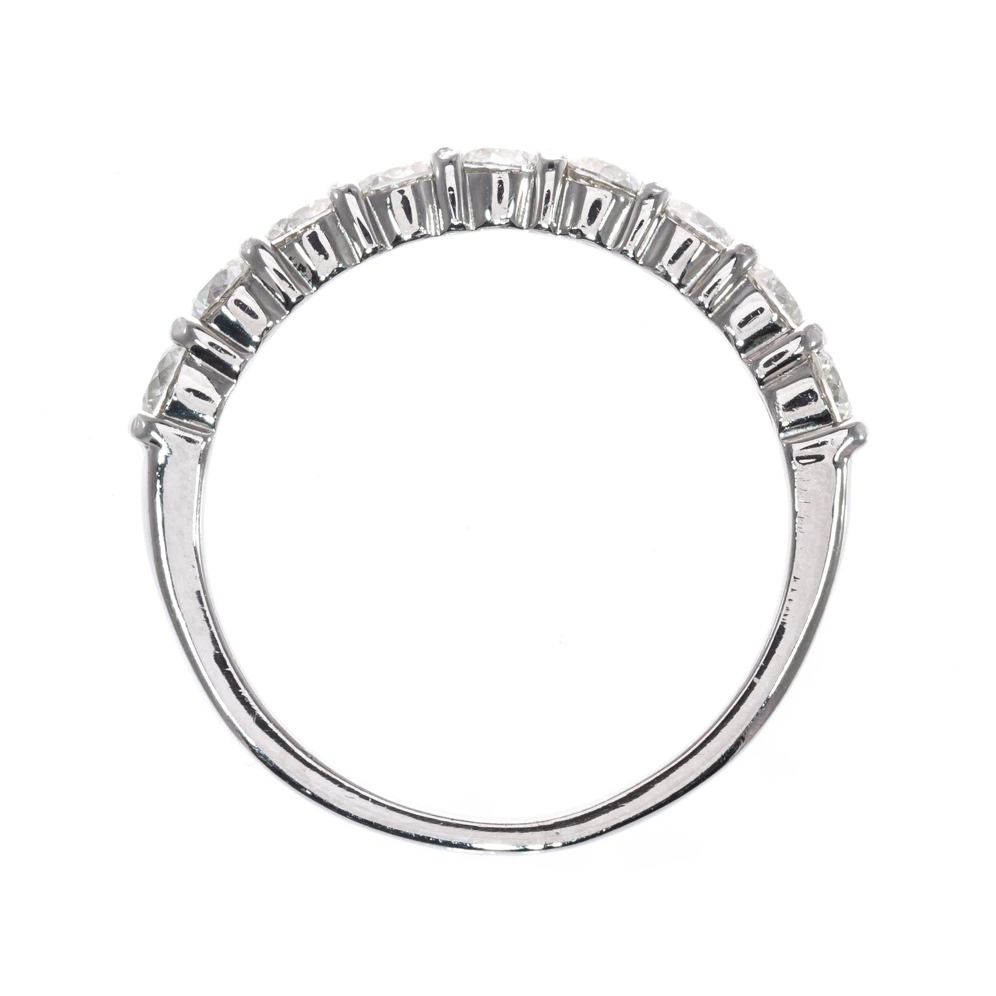 Peter Suchy .75 Carat Diamond Platinum Wedding Band Ring For Sale 2