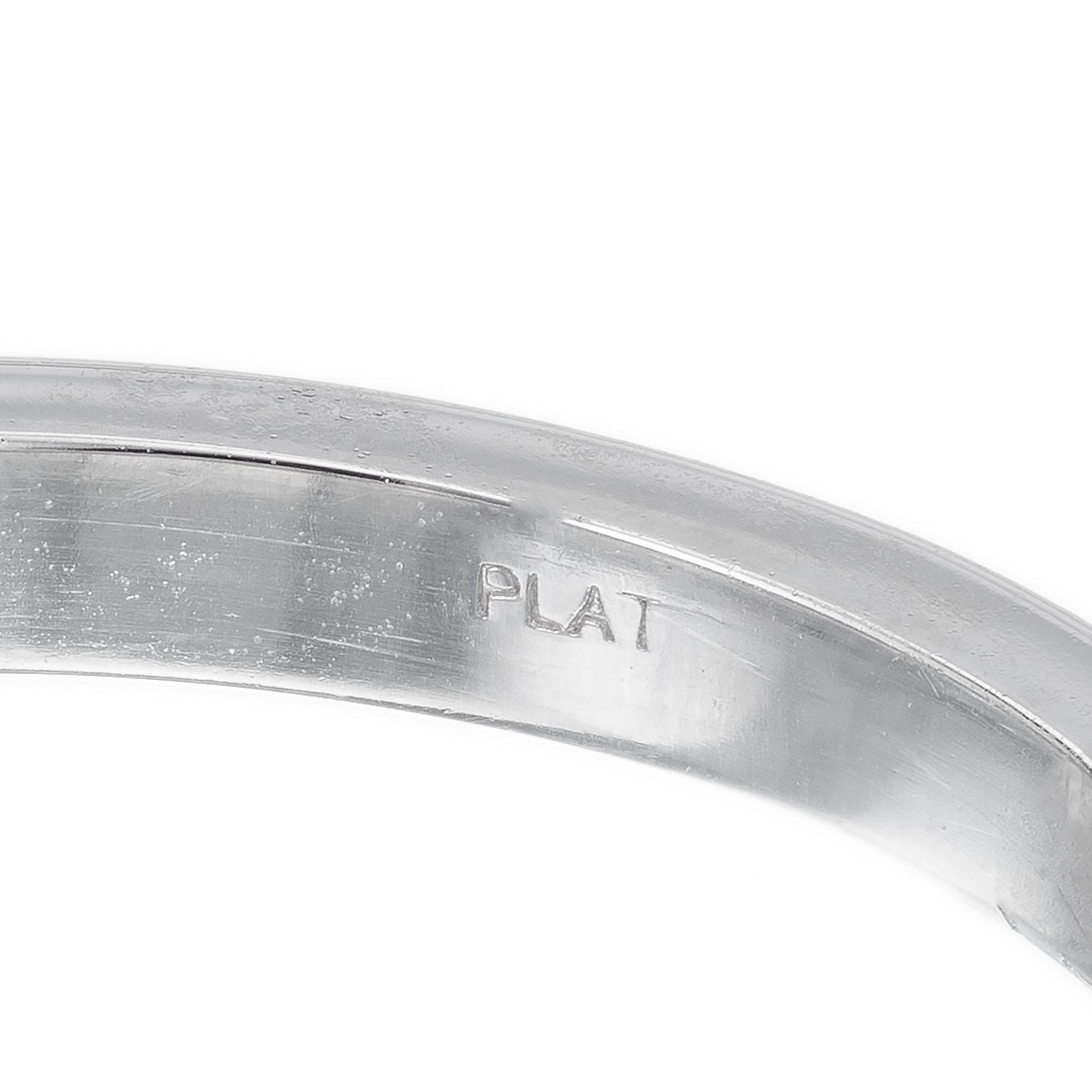Peter Suchy .75 Carat Square Cut Diamond Platinum Wedding Band Ring For Sale 2