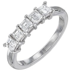 Peter Suchy Alianza de Platino con Diamante de Corte Cuadrado de 0,75 Quilates