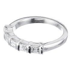 Peter Suchy .76 Carat 5 Diamond Platinum Wedding Band Ring