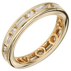 Peter Suchy .80 Carat Diamond Yellow Gold Wedding Band Ring