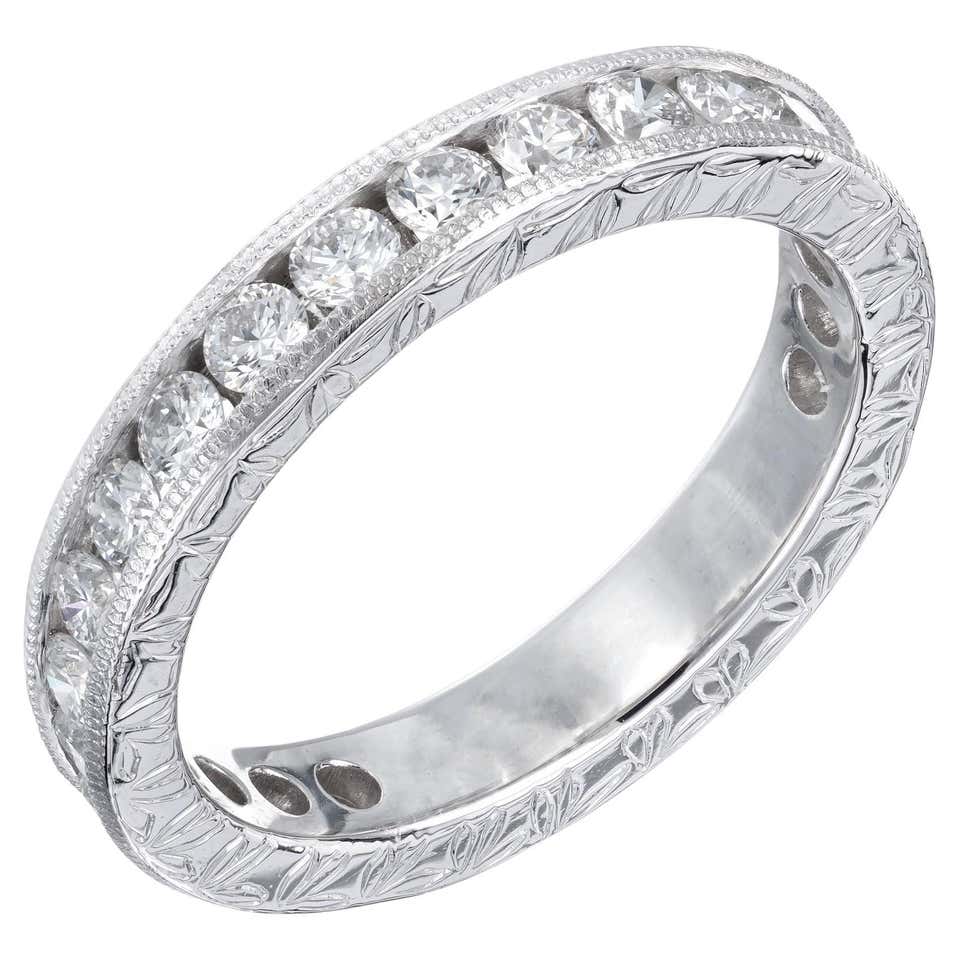 Cardow .84 Carat Diamond Platinum Wedding Band Ring For Sale at 1stDibs ...