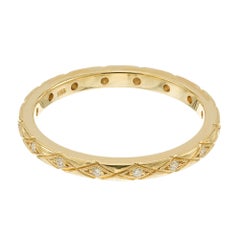 Peter Suchy .9 Carat Diamond Yellow Gold Eternity Wedding Band Ring