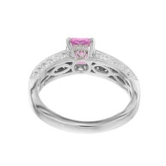 Peter Suchy .93ct Pink Sapphire Octagonal Engagement Ring, Platinum