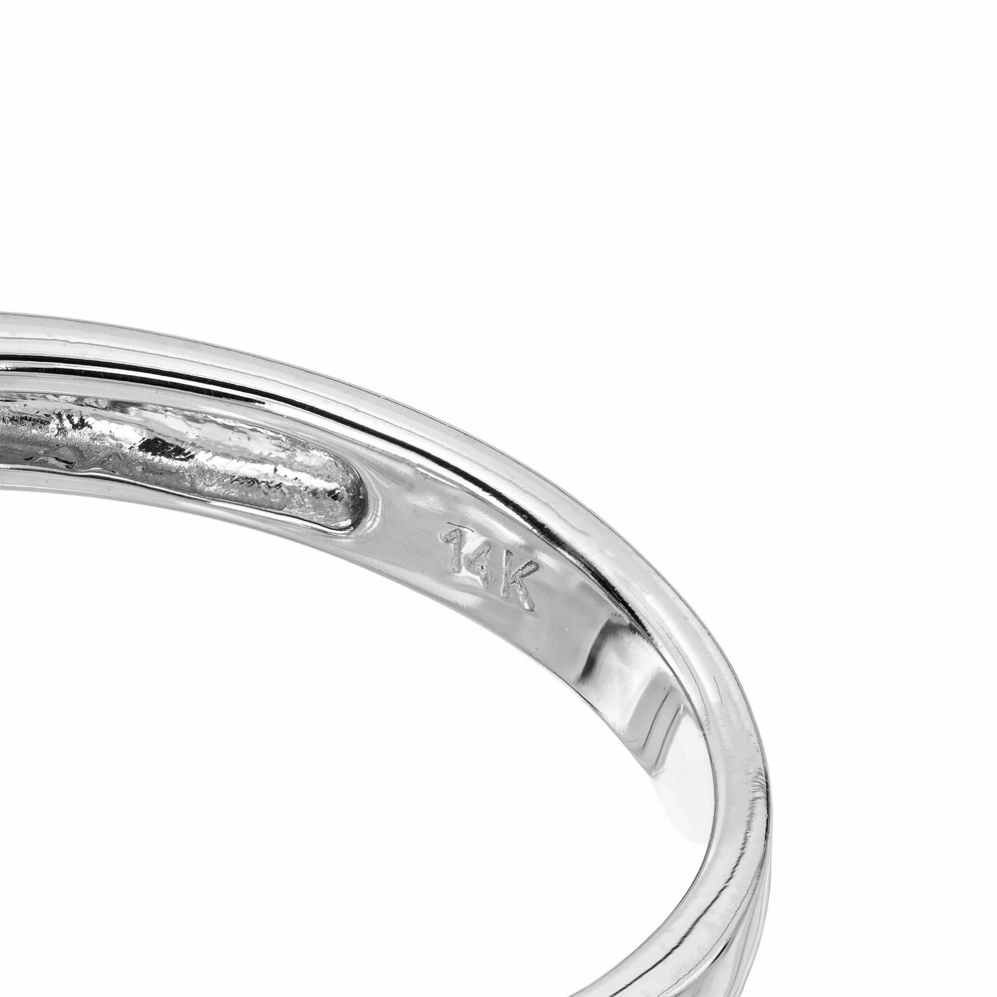 Peter Suchy .93 Carat Sapphire Diamond White Gold Ring 1