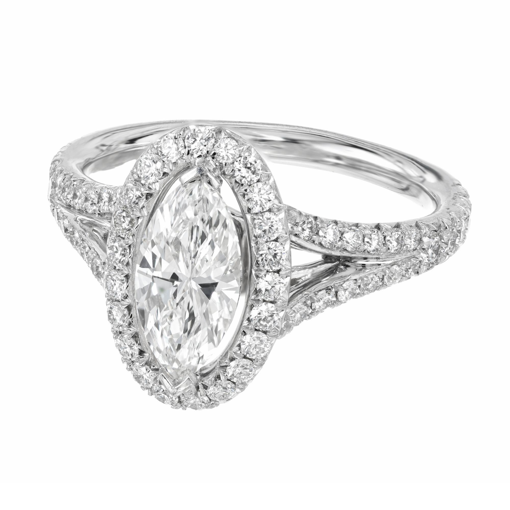 marquise diamond engagement ring with halo
