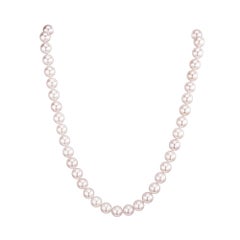 Peter Suchy Akoya Pearl .8 Carat Diamond Necklace