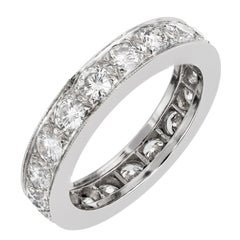 Peter Suchy Diamond 2.0 Carat Eternity Platinum Bead Set Band Ring