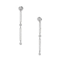 Peter Suchy Diamond Gold Dangle Drop Earrings