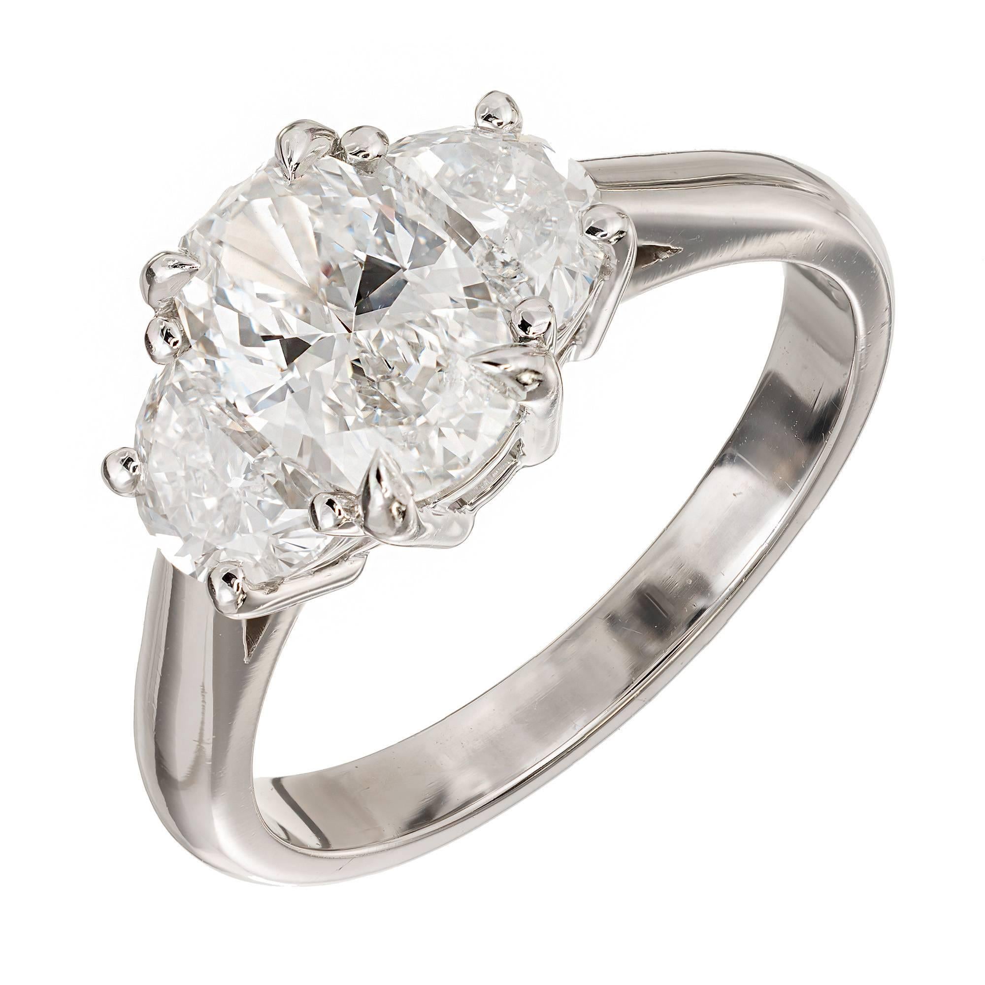 GIA Certified Peter Suchy 1.90 Carat Diamond Platinum Engagement Ring