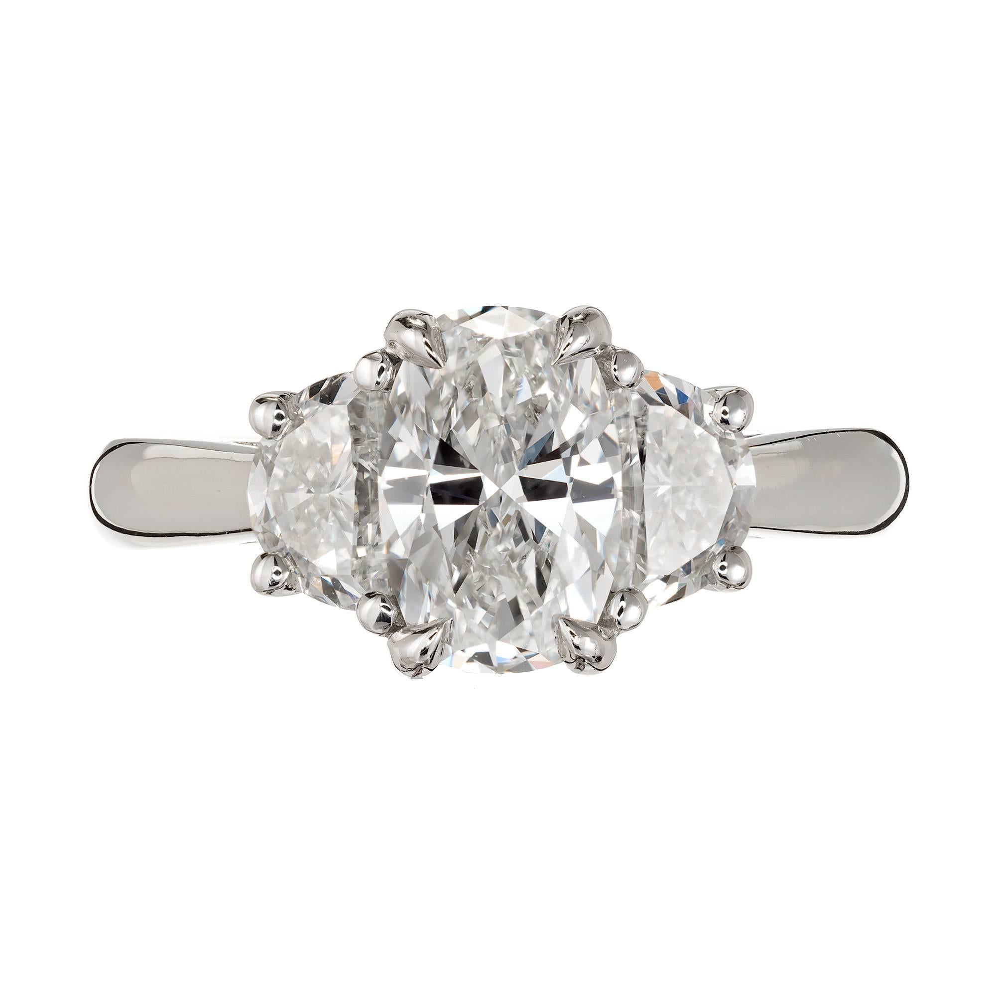 Cushion Cut GIA Certified Peter Suchy 1.90 Carat Diamond Platinum Engagement Ring
