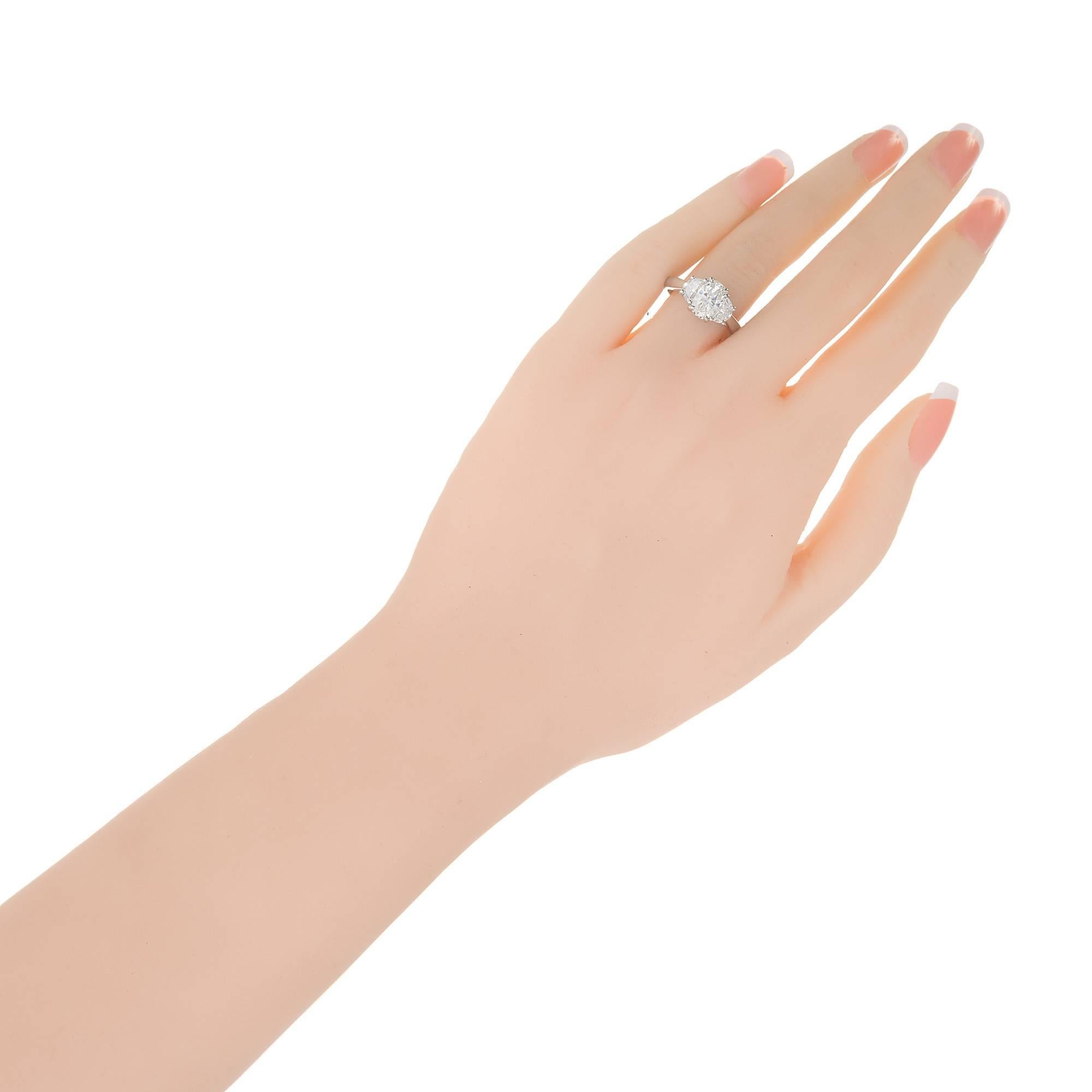 GIA Certified Peter Suchy 1.90 Carat Diamond Platinum Engagement Ring 1