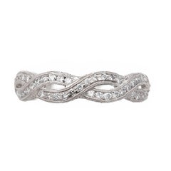 Peter Suchy Diamond Infinity Style Eternity Platinum Band Ring