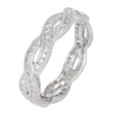 Peter Suchy Diamond Infinity Style Eternity Platinum Band Ring