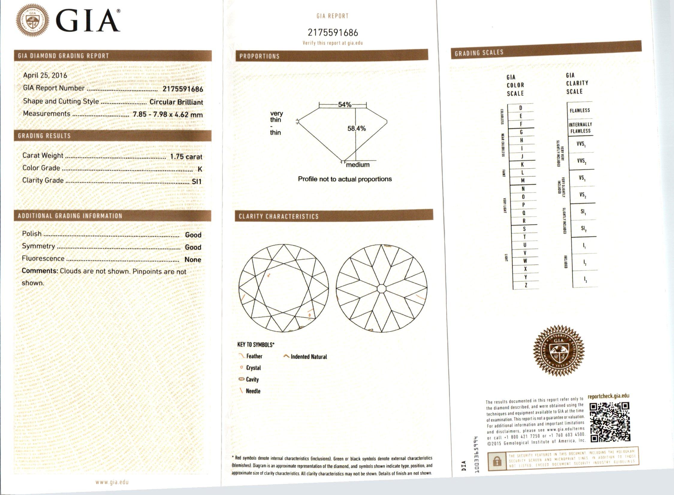 Verlobungsring, GIA 1,75 Karat runder Diamant, Rubin, Halo, Platin im Zustand „Neu“ im Angebot in Stamford, CT