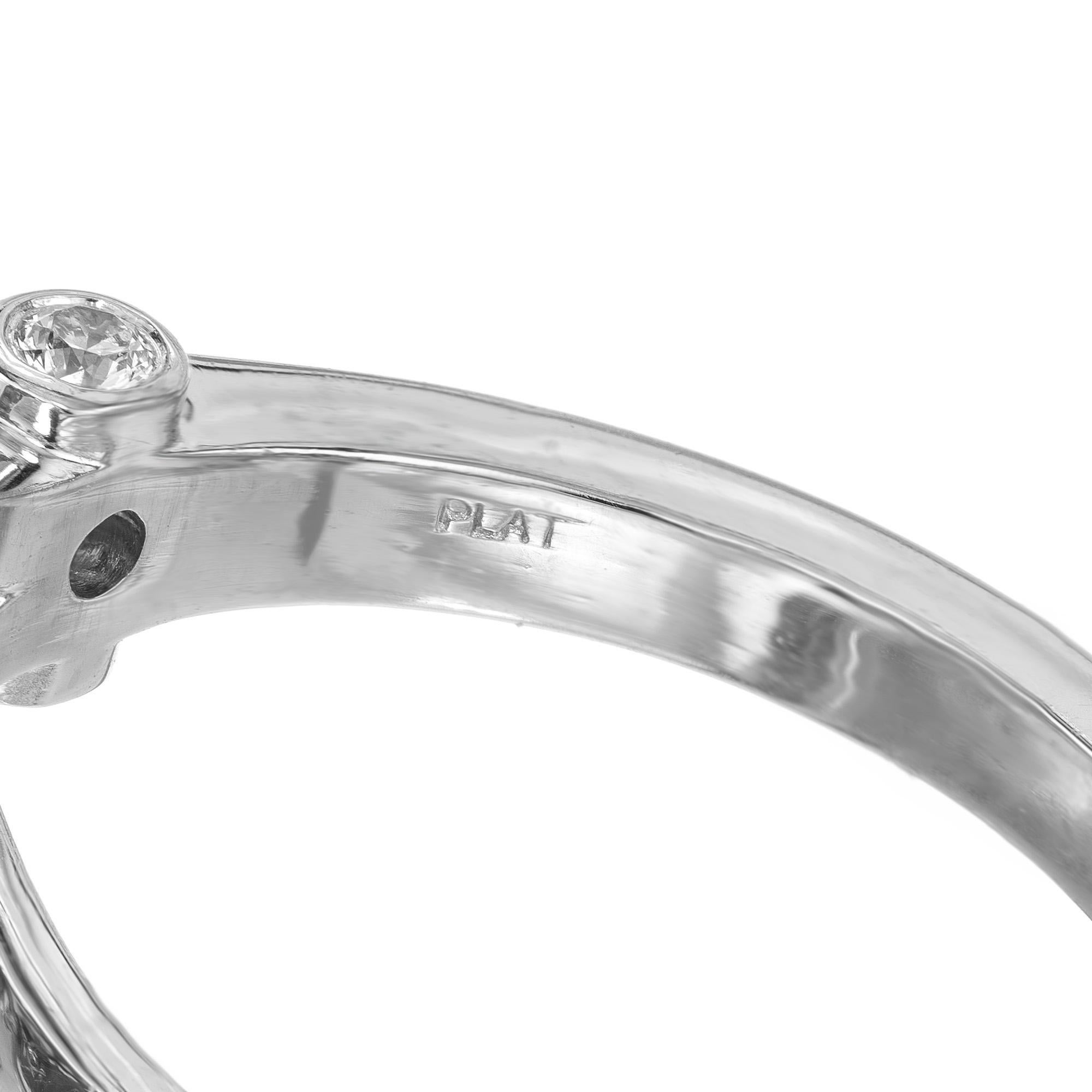 Peter Suchy EGL 1.12 Carat Light Natural Yellow Diamond Platinum Engagement Ring For Sale 2