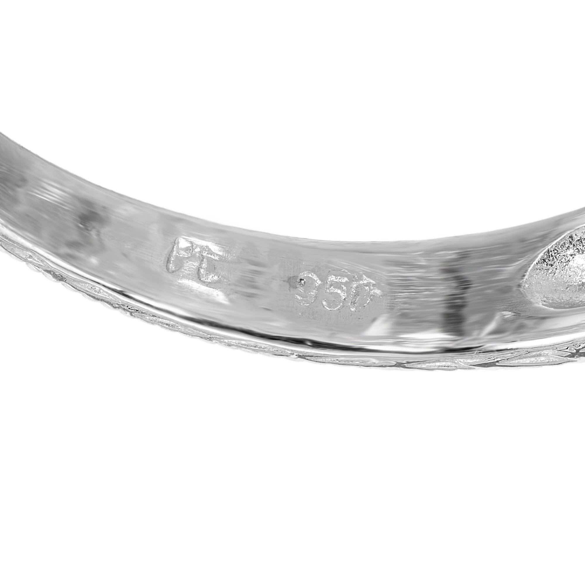 Peter Suchy  1,34 Karat Diamant-Verlobungsring aus Platin mit Kissenschliff im Angebot 3