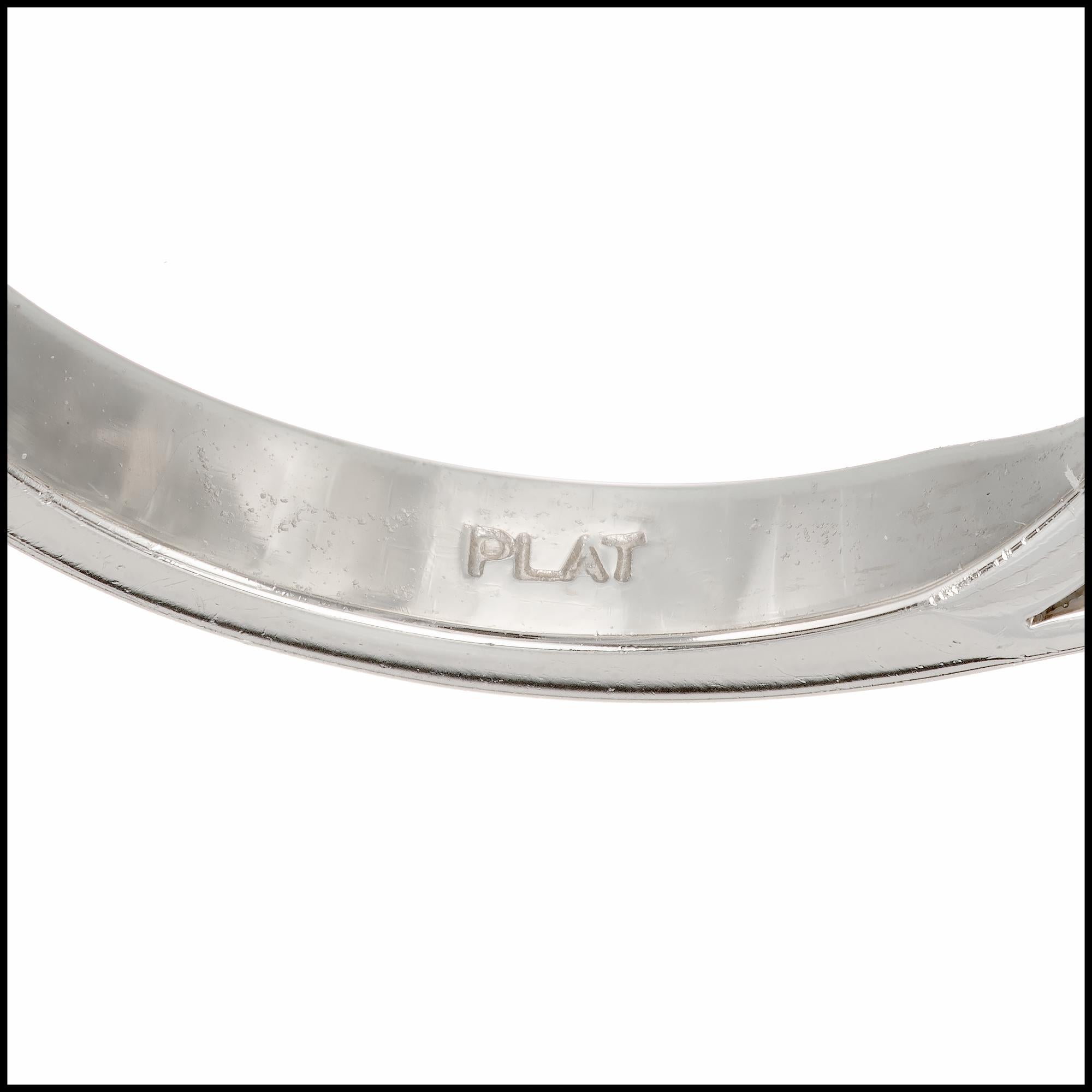 Peter Suchy EGL 3.19 Carat Three-Stone Diamond Platinum Engagement Ring 3