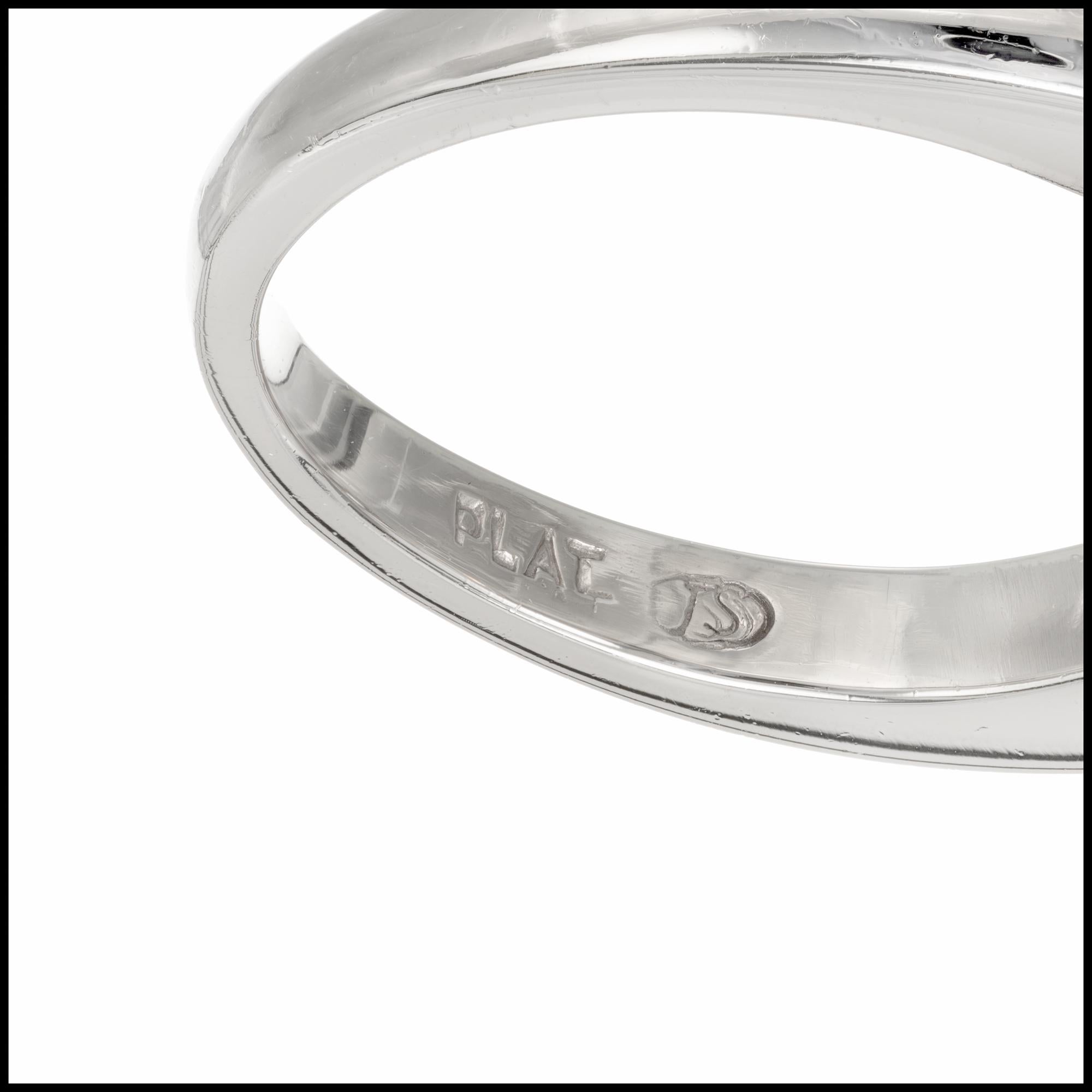 Peter Suchy EGL 5.84 Carat Three-Stone Diamond Platinum Engagement Ring 2