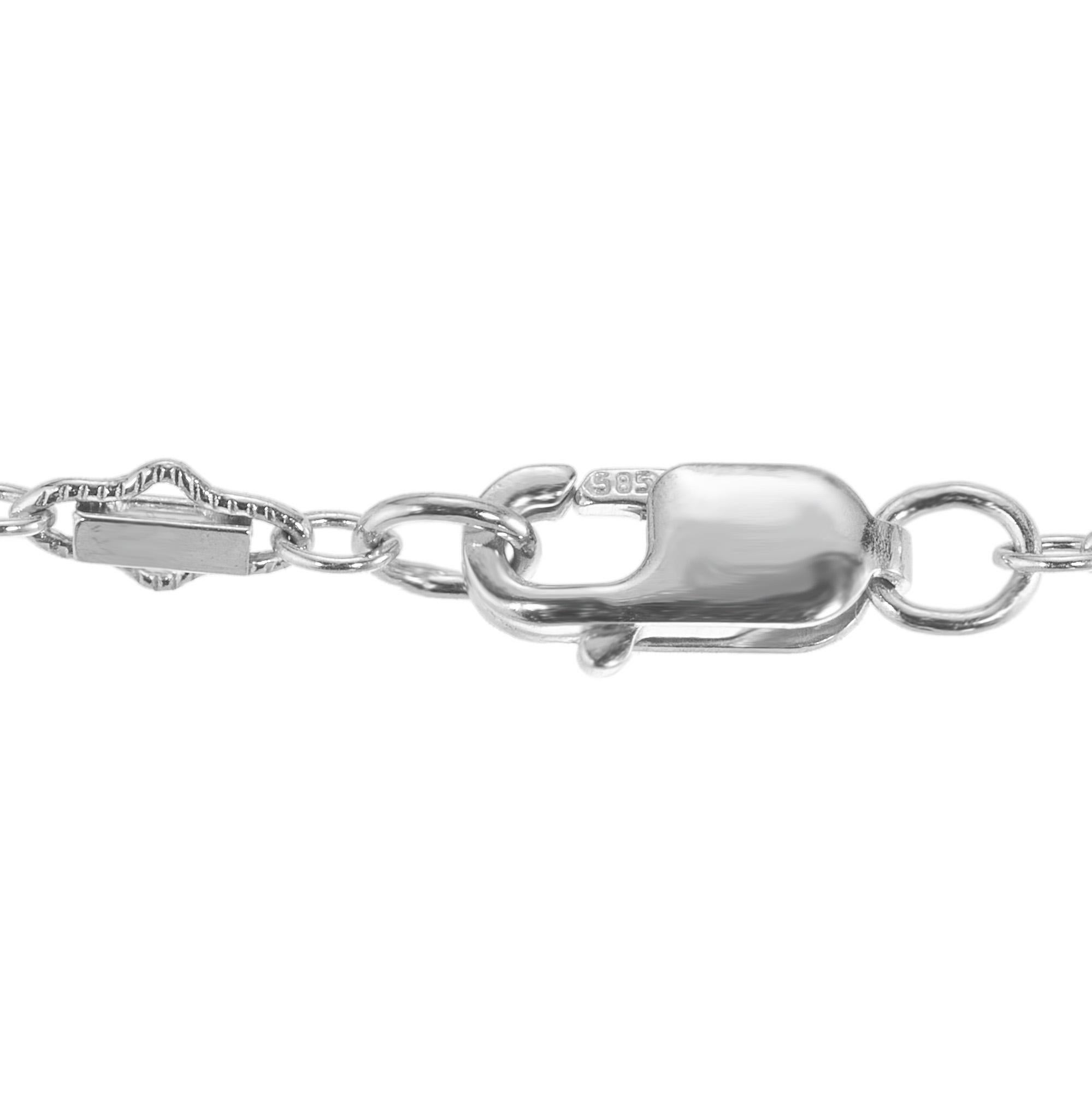 Peter Suchy - Collier en or blanc avec pendentif en diamant certifié EGL de 1,12 carat en vente 1