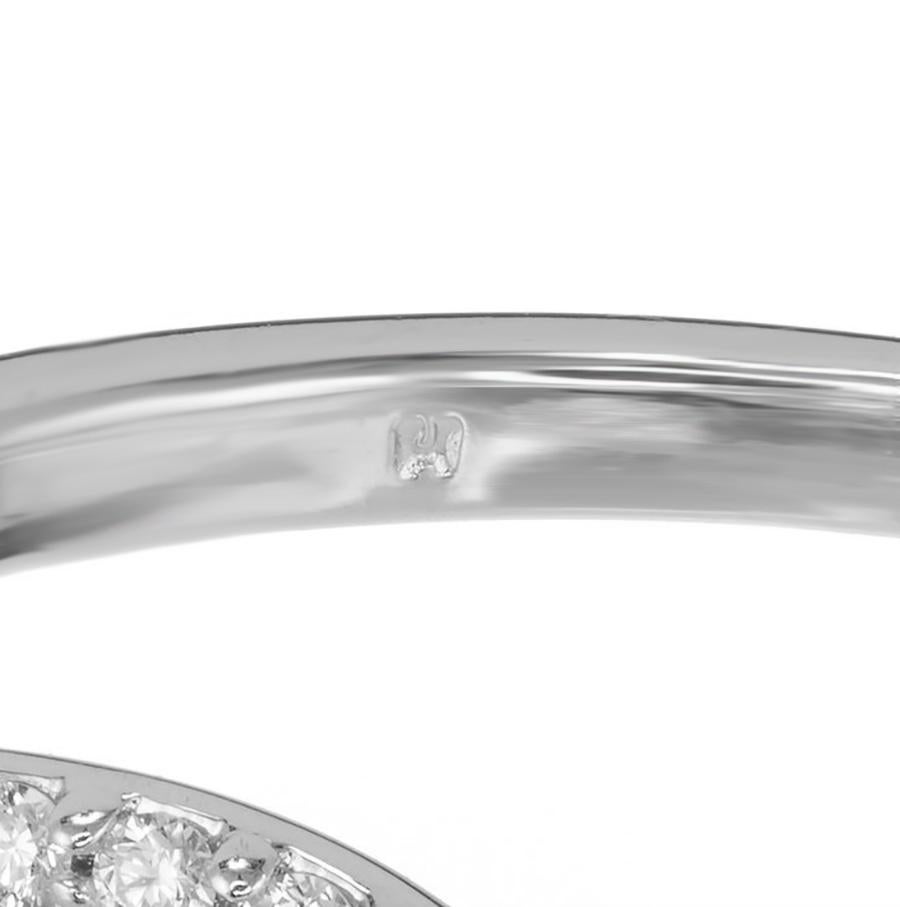 Peter Suchy EGL Certified 1.18 Carat Diamond Halo Gold Engagement Ring In New Condition For Sale In Stamford, CT