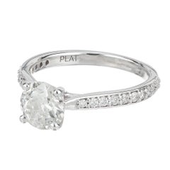 Peter Suchy EGL Certified 1.19 Carat Diamond Platinum Engagement Ring